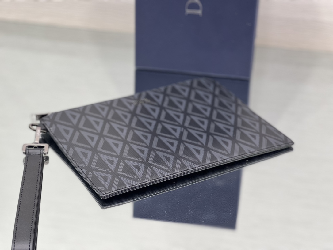 ディオール CD Diamond A5 ポーチ クラッチバッグ ディオールグレー 詳細画像 3