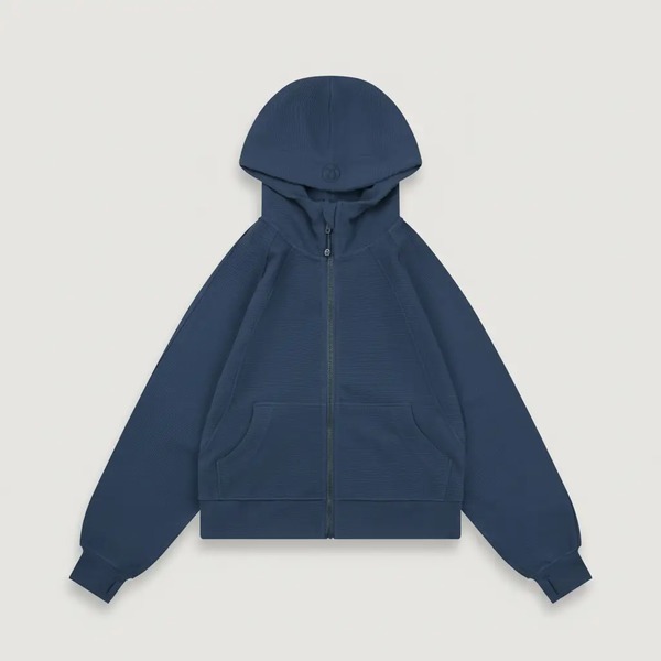 ルルレモン Scuba ワッフルフーディー ツイルブルー LW3JCVS