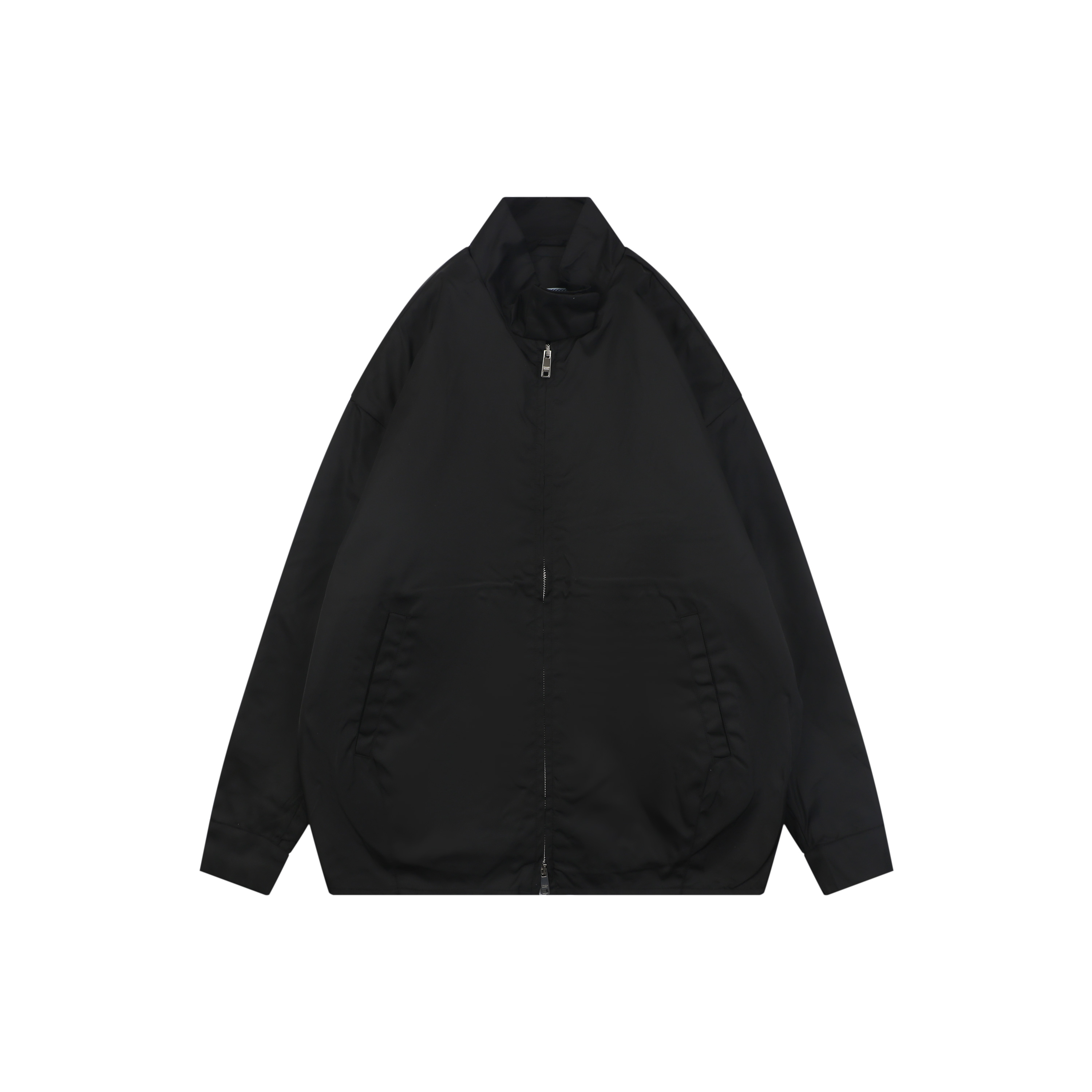 プラダ Re-Nylon ハイネック ジップジャケット ブラック 詳細画像 1