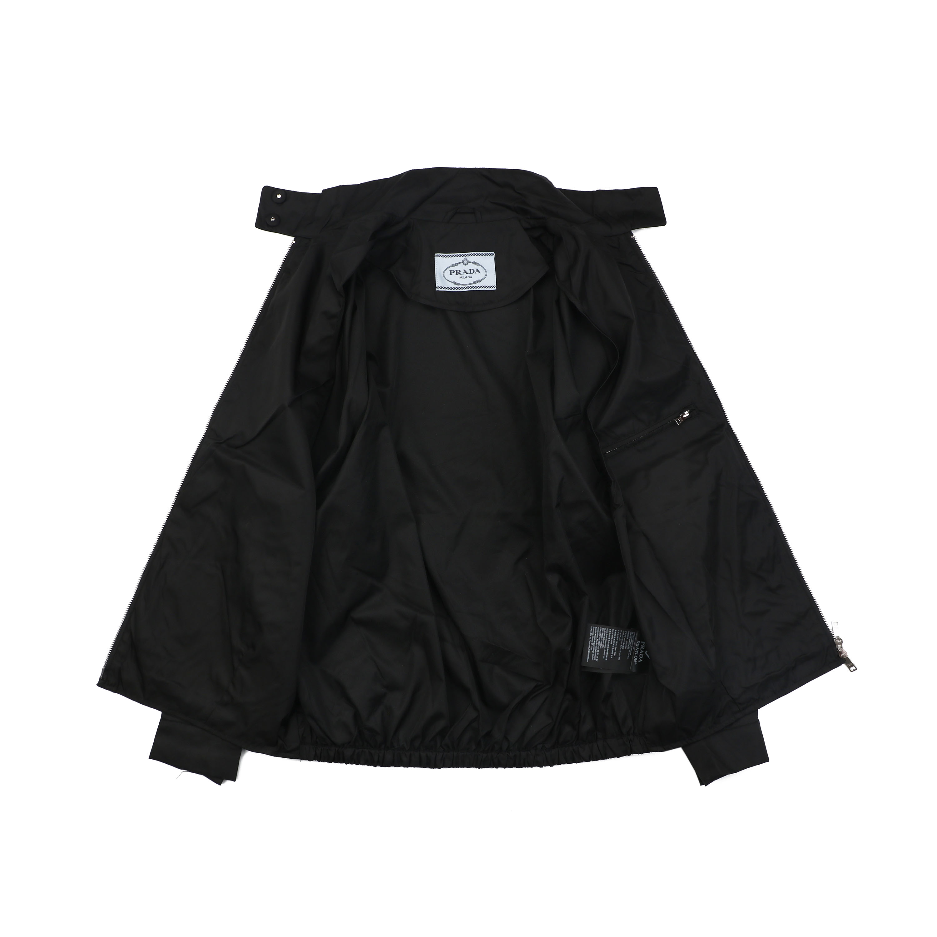 プラダ Re-Nylon ハイネック ジップジャケット ブラック 詳細画像 2