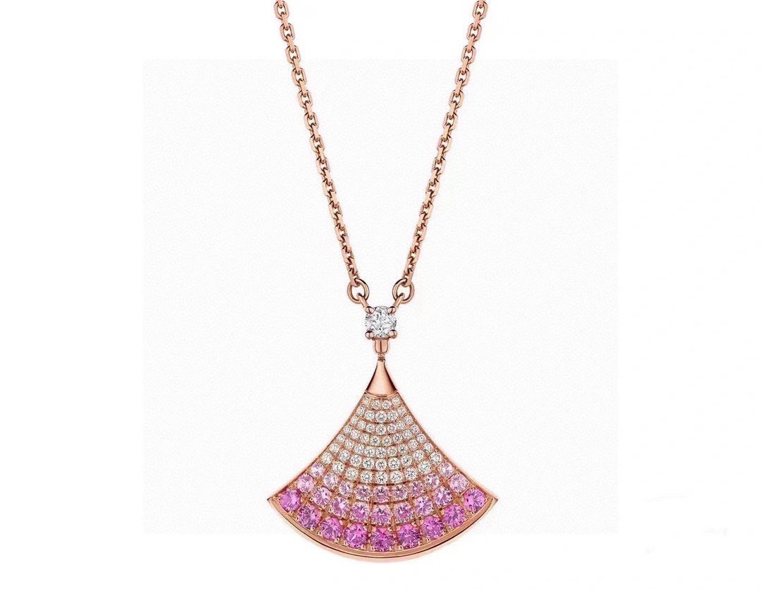 ブルガリ DIVAS' DREAM ファン ペンダントネックレス ローズゴールド 詳細画像 3