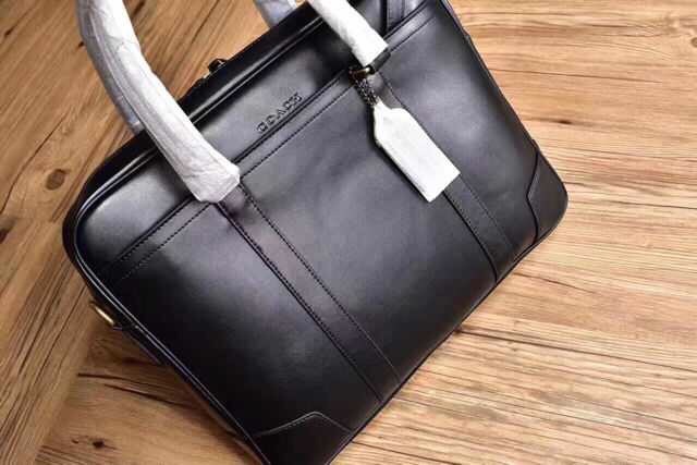 コーチ レザー ブリーフケース 2WAY ハンドバッグ ショルダーバッグ ブラック 詳細画像 3