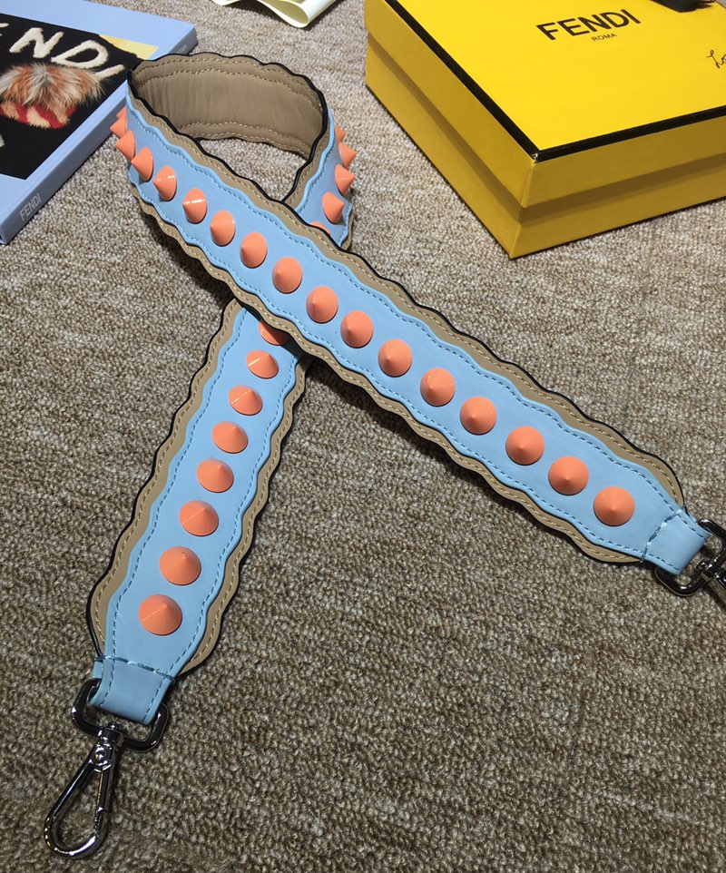 フェンディ STRAP YOU ショルダーストラップ ライトブルー オレンジ 詳細画像 2
