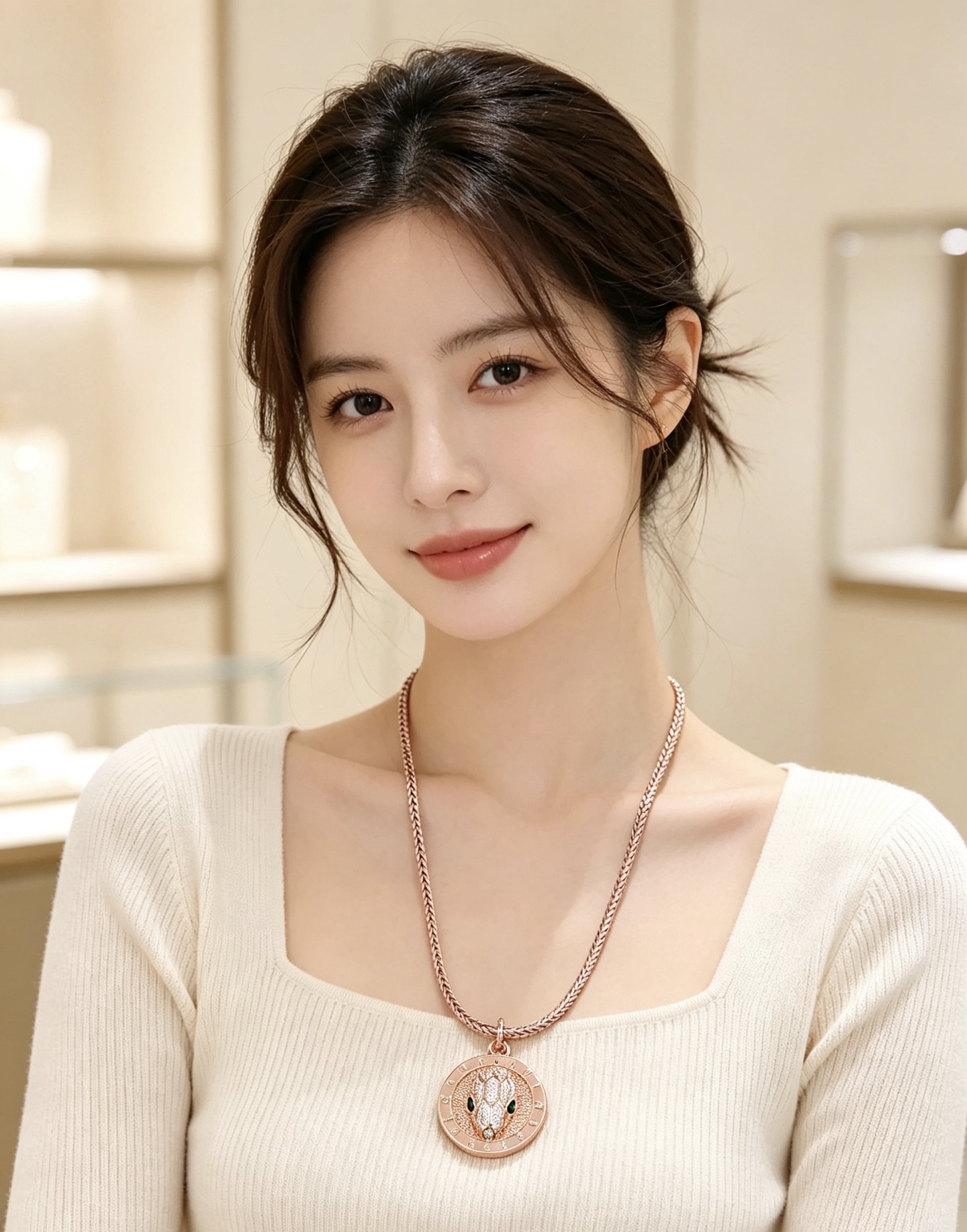 ブルガリ ディーヴァ ドリーム リングデザイン ペンダントネックレス 18K ローズゴールド 詳細画像 3