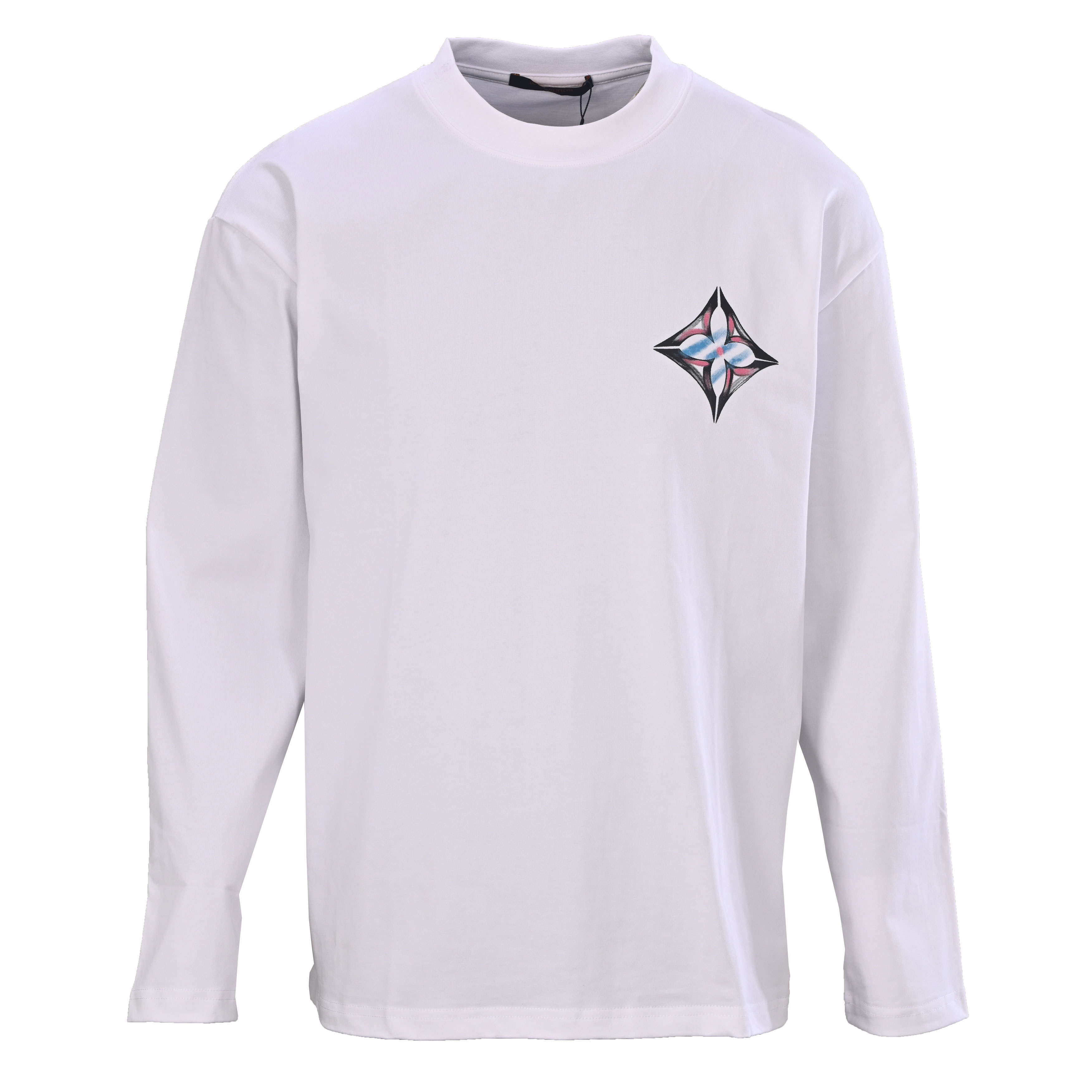 ルイ・ヴィトン モノグラムスター ロゴ グラフィティ ハンドペイント ロングスリーブTシャツ ホワイト 詳細画像 1