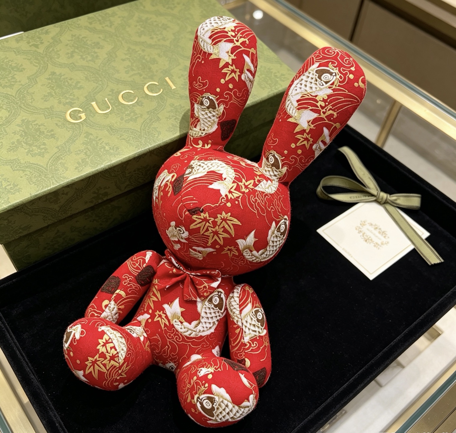 グッチ ウサギ ぬいぐるみ レッド 詳細画像 3