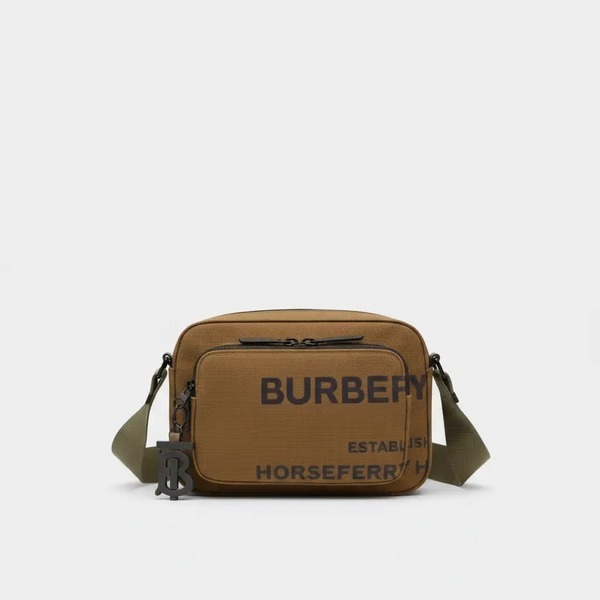 バーバリー Horseferry プリント ECONYL クロスボディバッグ ブラウン