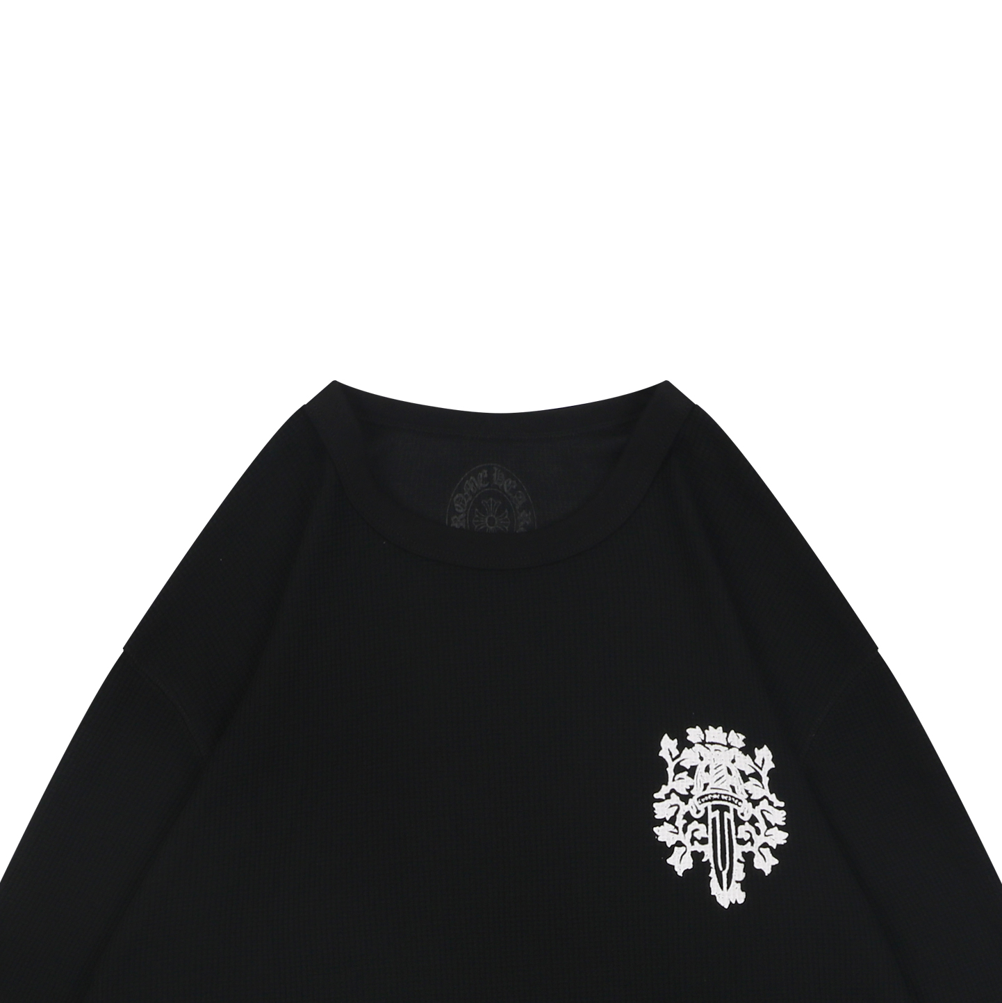 クロムハーツ ワッフル ヴァイン ダガープリント ロングスリーブTシャツ ブラック 詳細画像 3