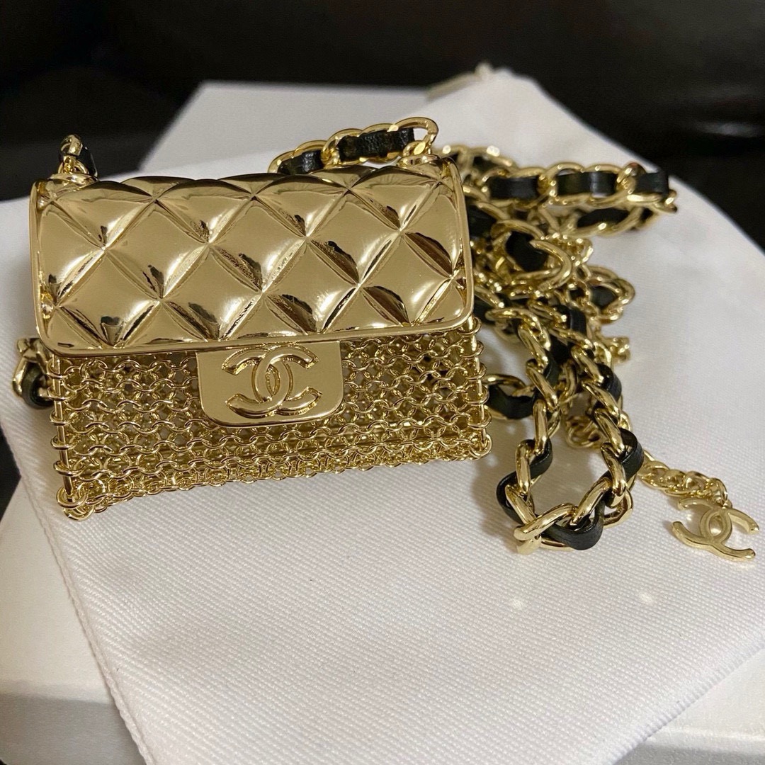 バッグモチーフ ウエストチェーンベルト ゴールド 詳細画像 3