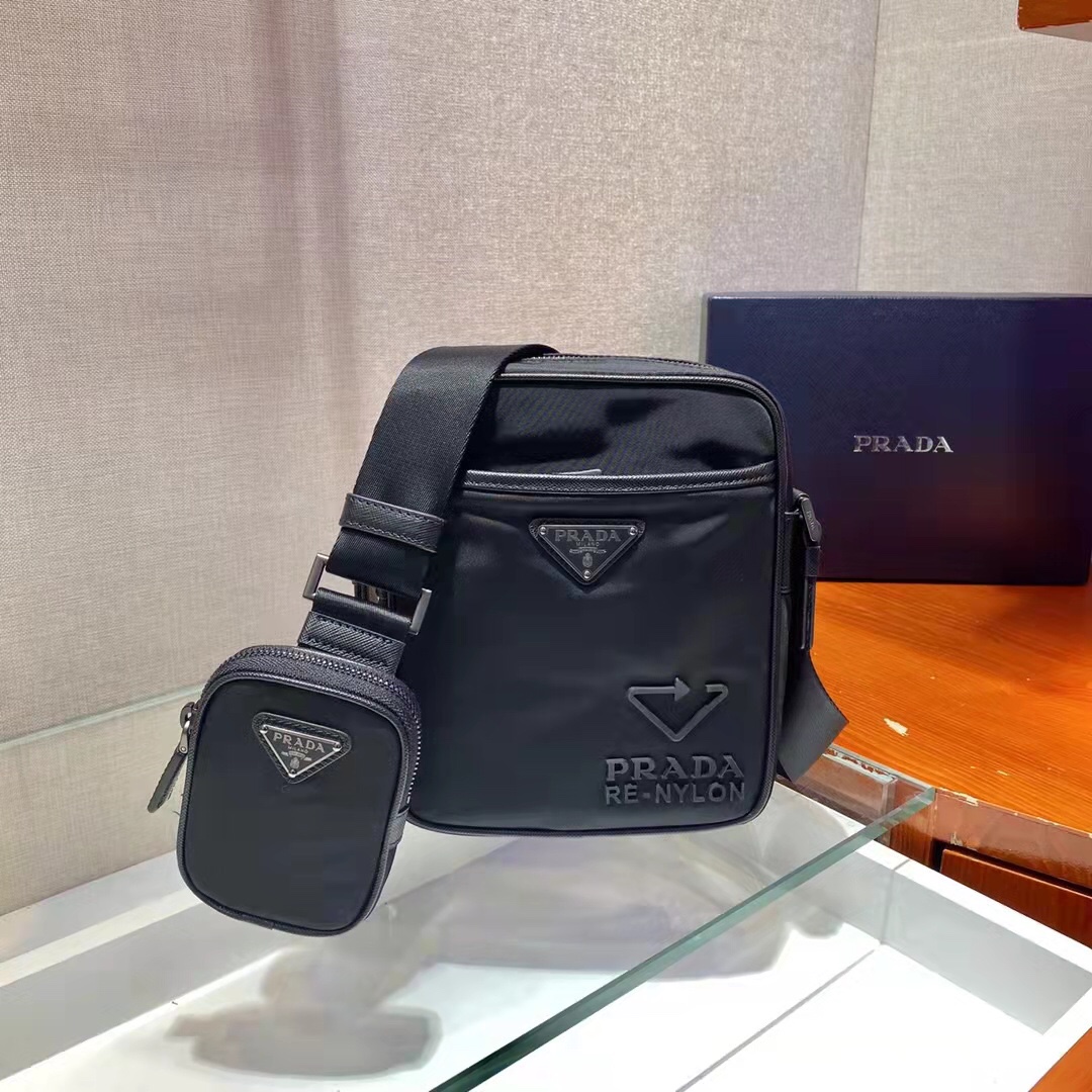 プラダ Re-Nylon 2点セット クロスボディ ショルダーバッグ ブラック 詳細画像 1