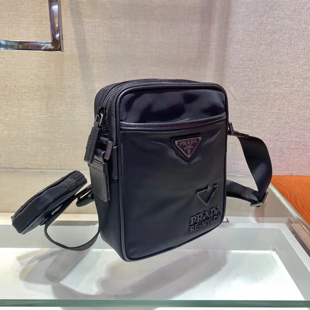 プラダ Re-Nylon 2点セット クロスボディ ショルダーバッグ ブラック 詳細画像 3