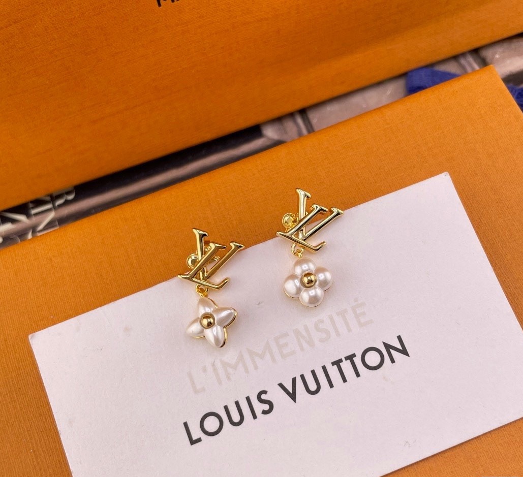 ルイ・ヴィトン アイコニック LV ブロッサム モノグラムフラワー ピアス ゴールド 詳細画像 2