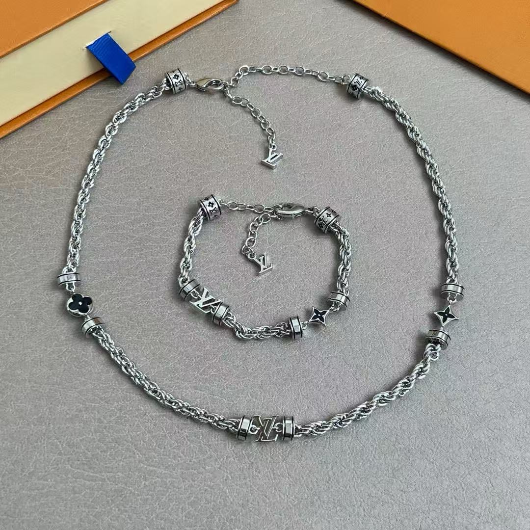 ルイ・ヴィトン LV Twig ブレスレット ネックレス シルバー 詳細画像 1
