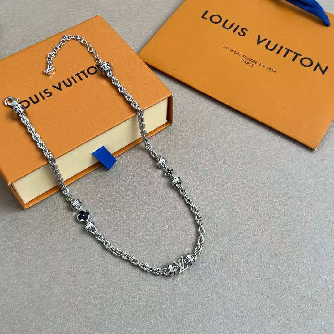 ルイ・ヴィトン LV Twig ブレスレット ネックレス シルバー 詳細画像 3