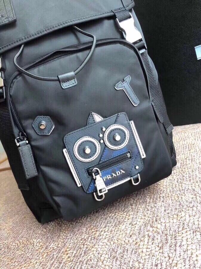 プラダ ロボット バックパック ブラック 詳細画像 3