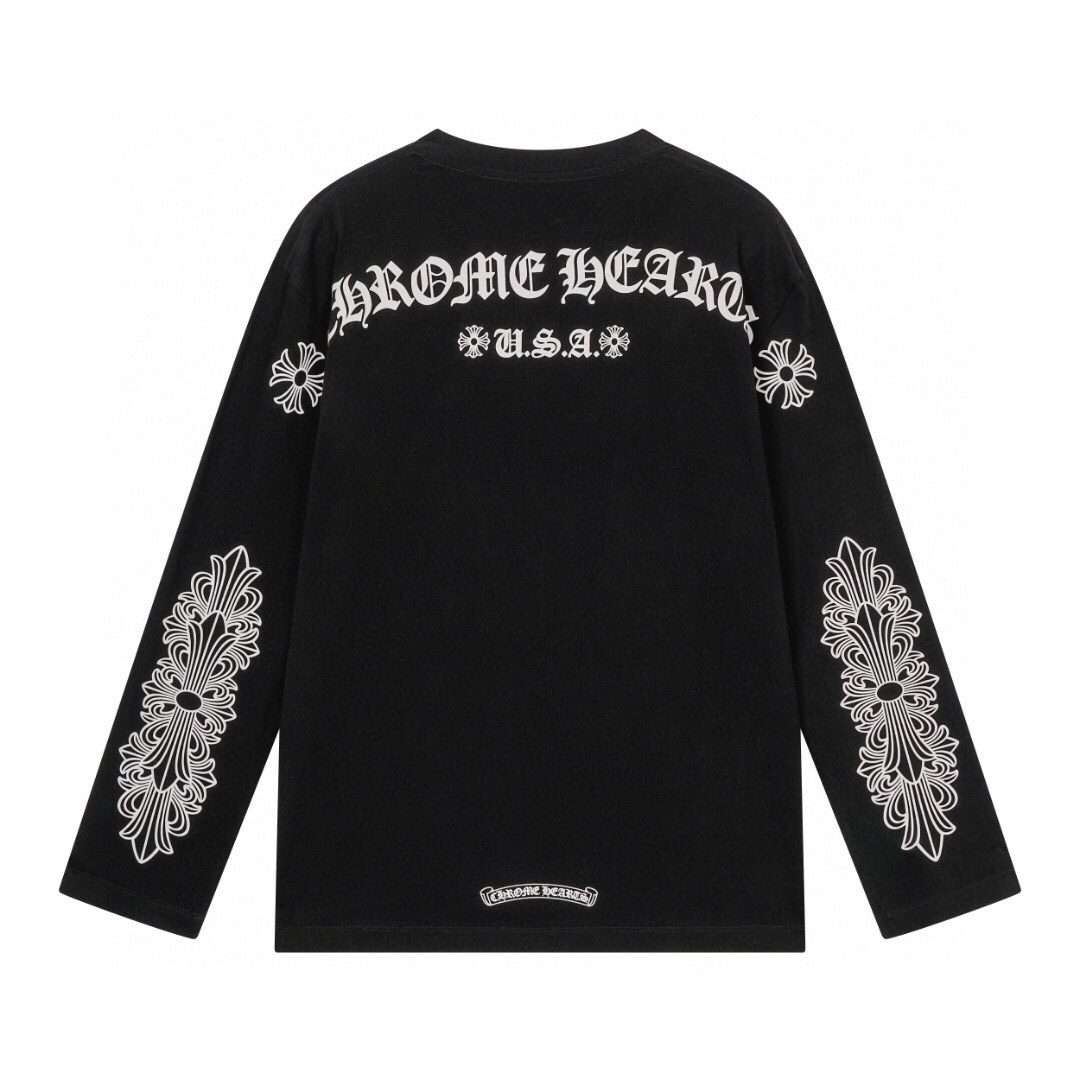 クロムハーツ ヘンリーネック 長袖Tシャツ 詳細画像 2