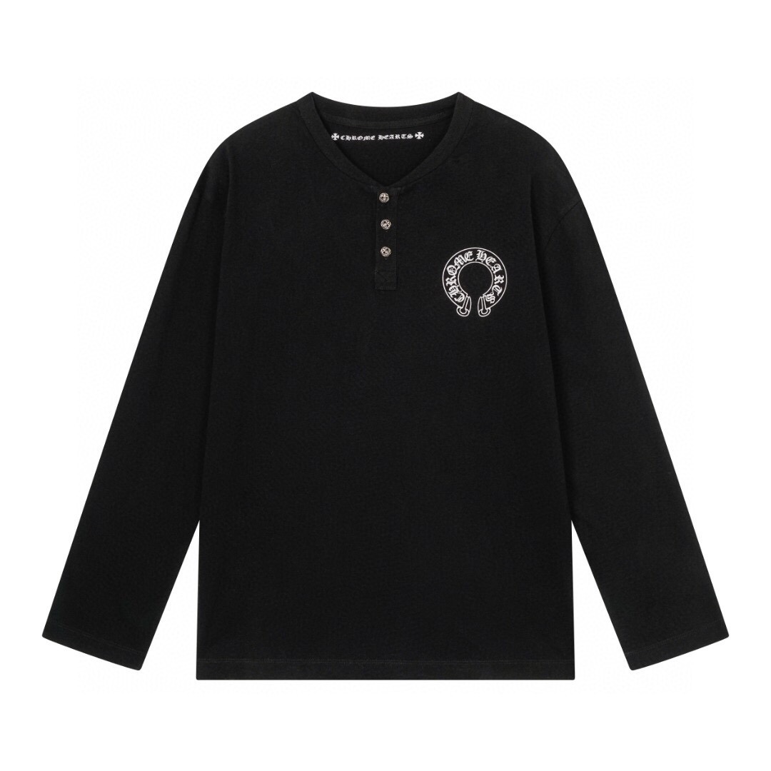 クロムハーツ ヘンリーネック 長袖Tシャツ 詳細画像 1