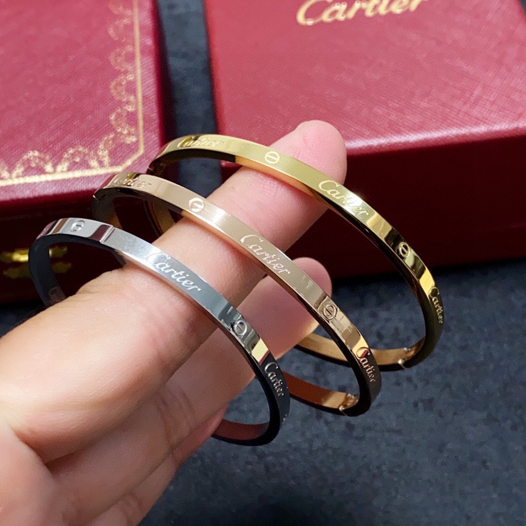 カルティエ ナロー 細身ブレスレット 18Kゴールドメッキ 詳細画像 1