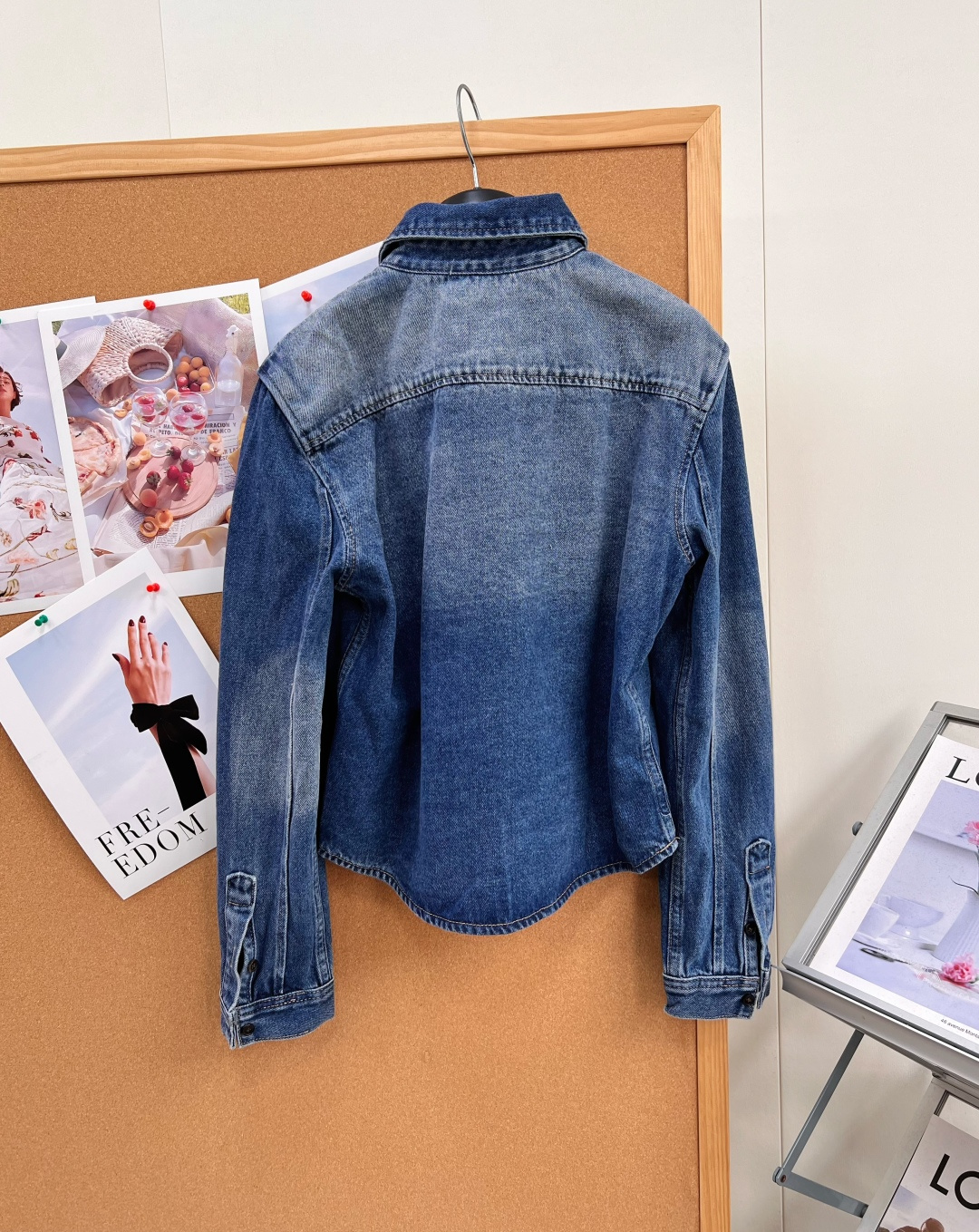 サンローラン ショート丈 ダメージ加工 デニムシャツジャケット デニムブルー 詳細画像 2