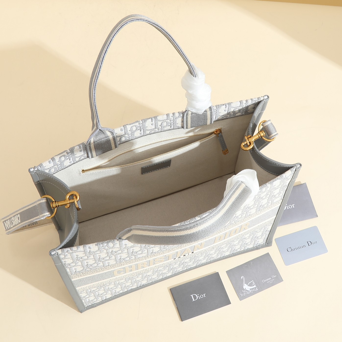 ディオール Book トートバッグ グレー 詳細画像 2