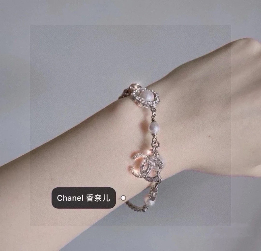 シャネル スター パール カメリア ブレスレット シルバー 詳細画像 2