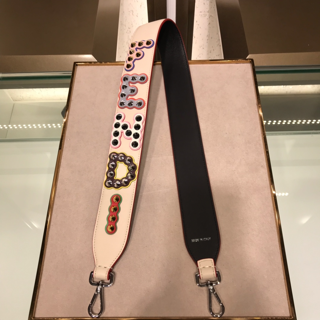 フェンディ STRAP YOU ショルダーストラップ マルチカラー ピンク 詳細画像 1