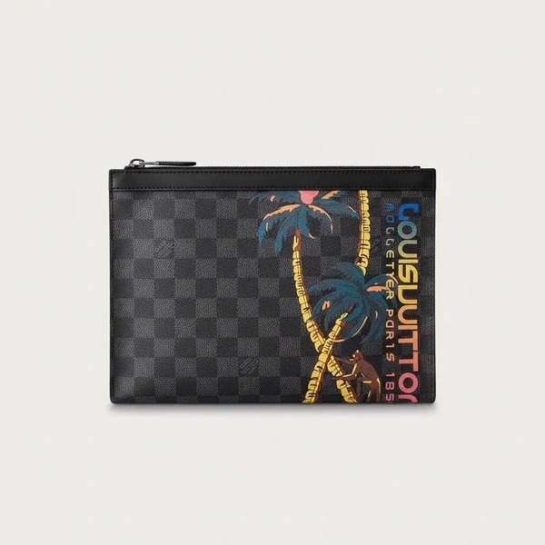 ルイ・ヴィトン Pochette Voyage ダミエ・コバルト