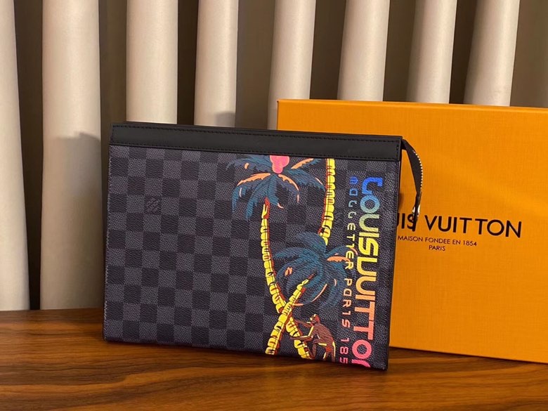 ルイ・ヴィトン Pochette Voyage ダミエ・コバルト 詳細画像 2