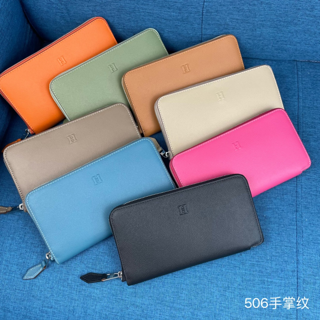 エルメス パームグレインカーフ ロングジップウォレット トープ 詳細画像 1