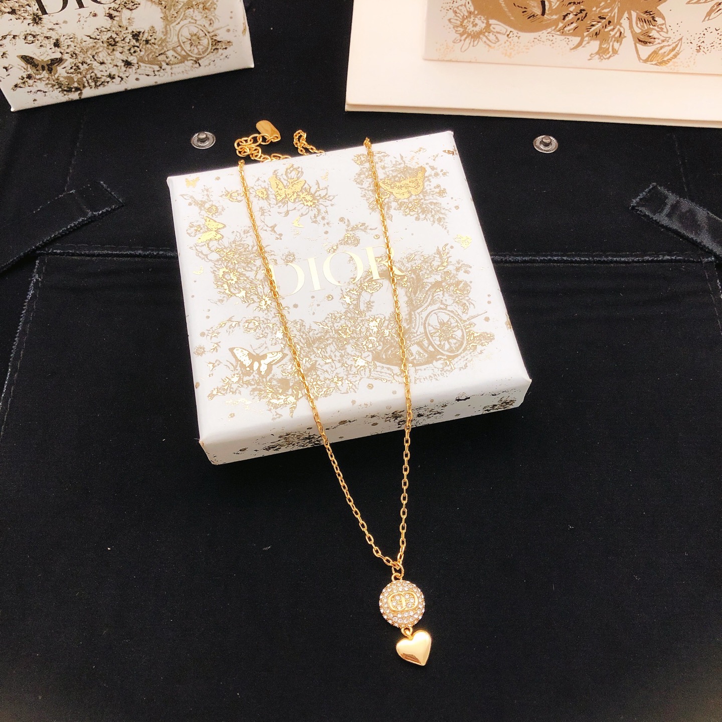 ディオール ハートペンダント ネックレス ゴールド DXL0368 詳細画像 2