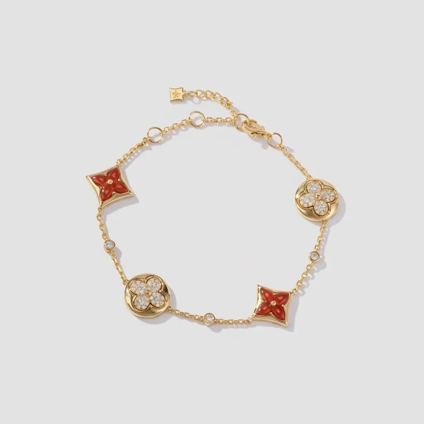 ルイ・ヴィトン Color Blossom ローズゴールド カーネリアン ダイヤモンド ブレスレット