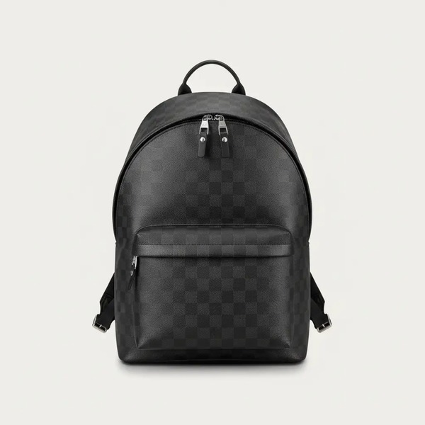 ルイ・ヴィトン Michael バックパック ダミエ・グラフィット キャンバス 牛革 型押しチェック ブラック