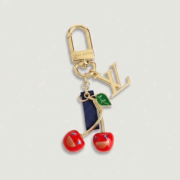 ルイ・ヴィトン 村上隆 チェリー バッグチャーム キーホルダー レッド