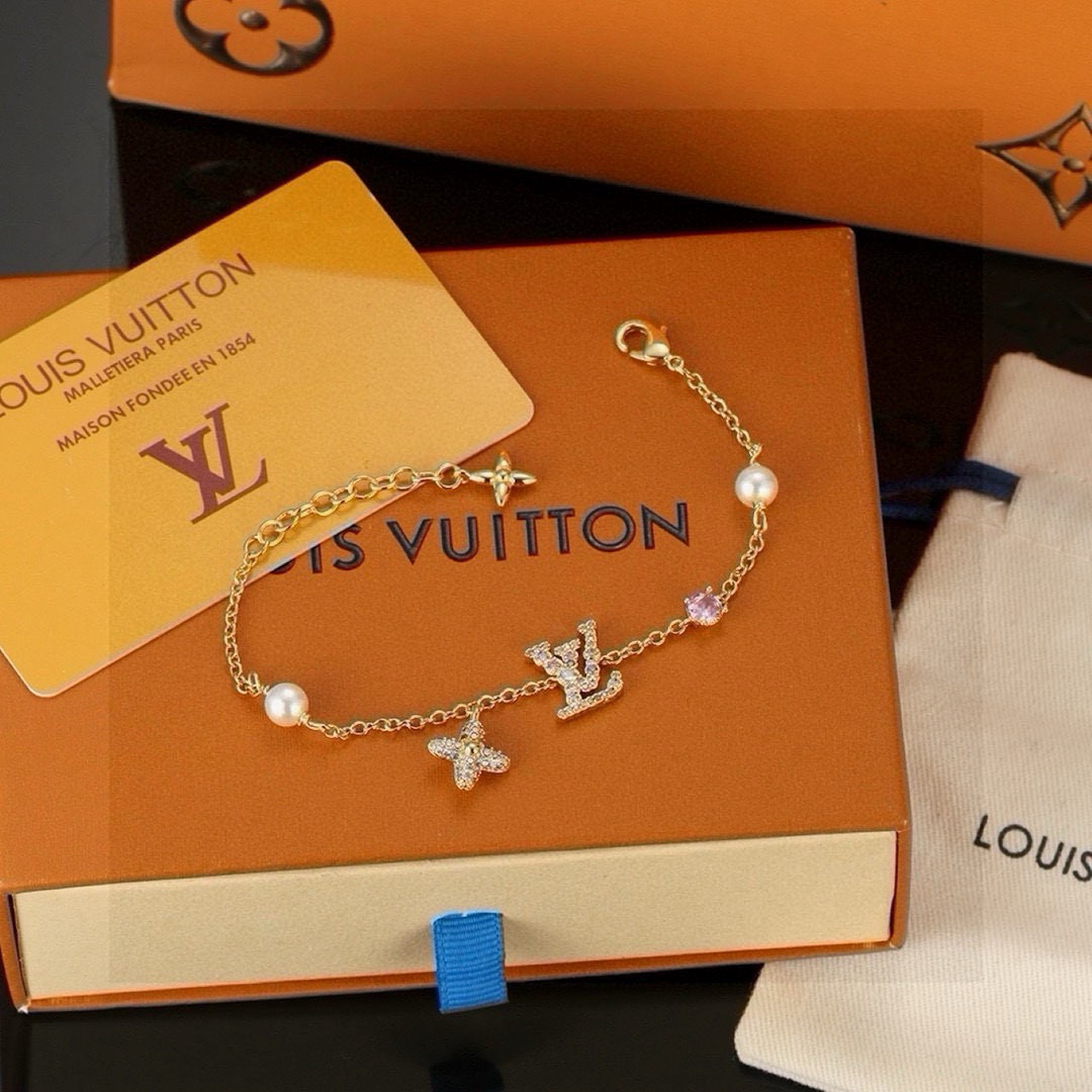 ルイ・ヴィトン LV Twig チェーンブレスレット ゴールド 詳細画像 3