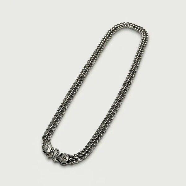 ルイ・ヴィトン ヴィンテージ シルバー チェーンネックレス 55cm シルバー