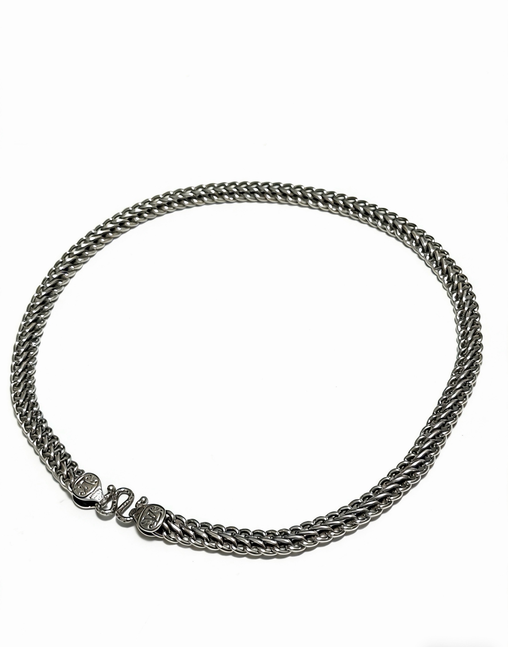 ルイ・ヴィトン ヴィンテージ シルバー チェーンネックレス 55cm シルバー 詳細画像 2