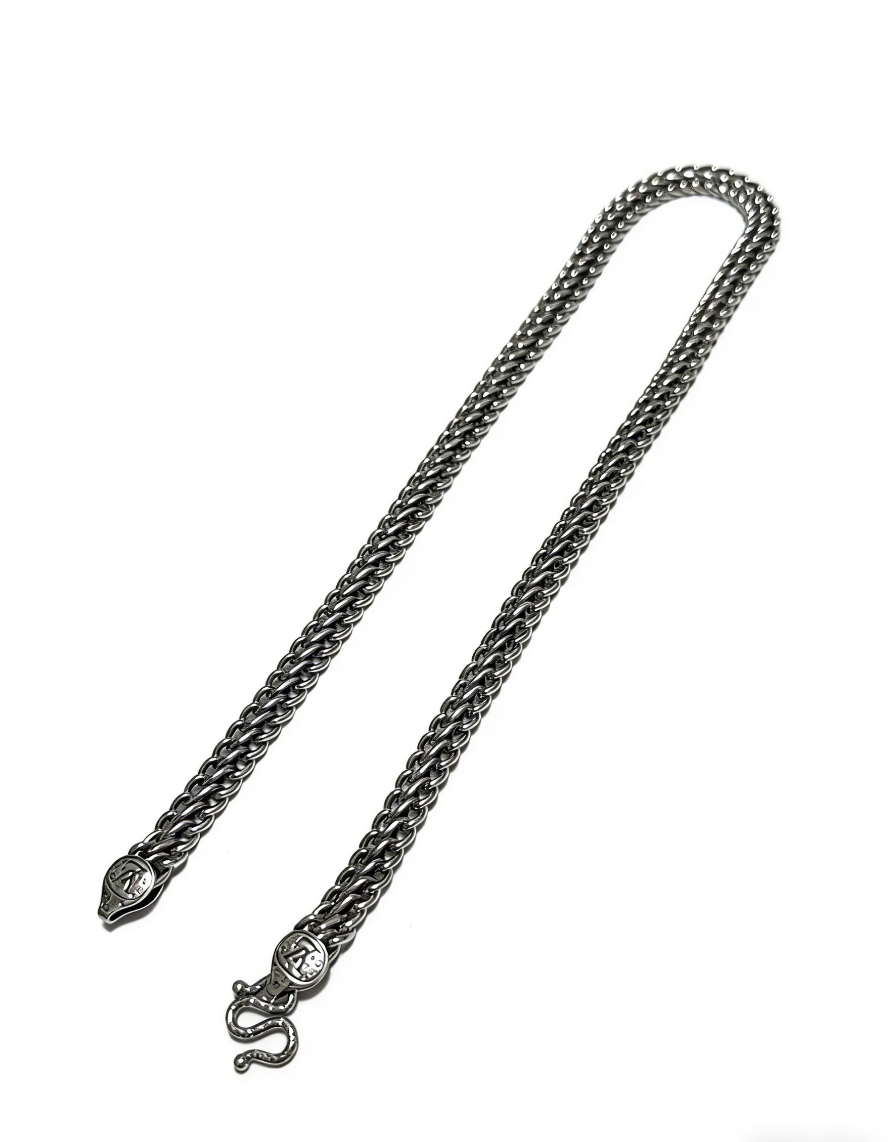 ルイ・ヴィトン ヴィンテージ シルバー チェーンネックレス 55cm シルバー 詳細画像 3