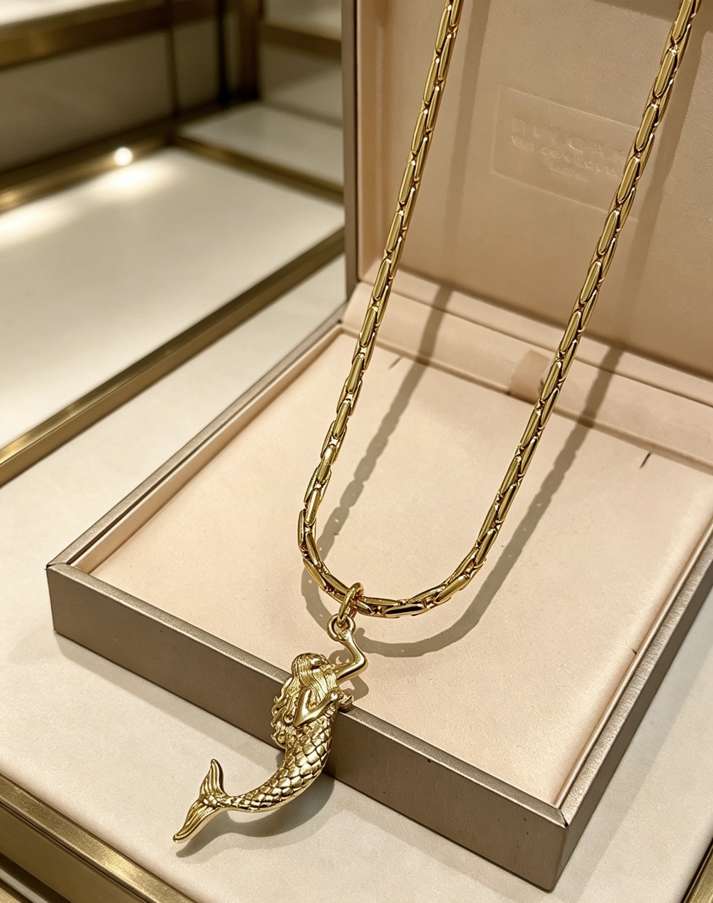 ブルガリ ディーヴァ ドリーム マーメイドペンダント チェーンネックレス 18K イエローゴールド 詳細画像 2