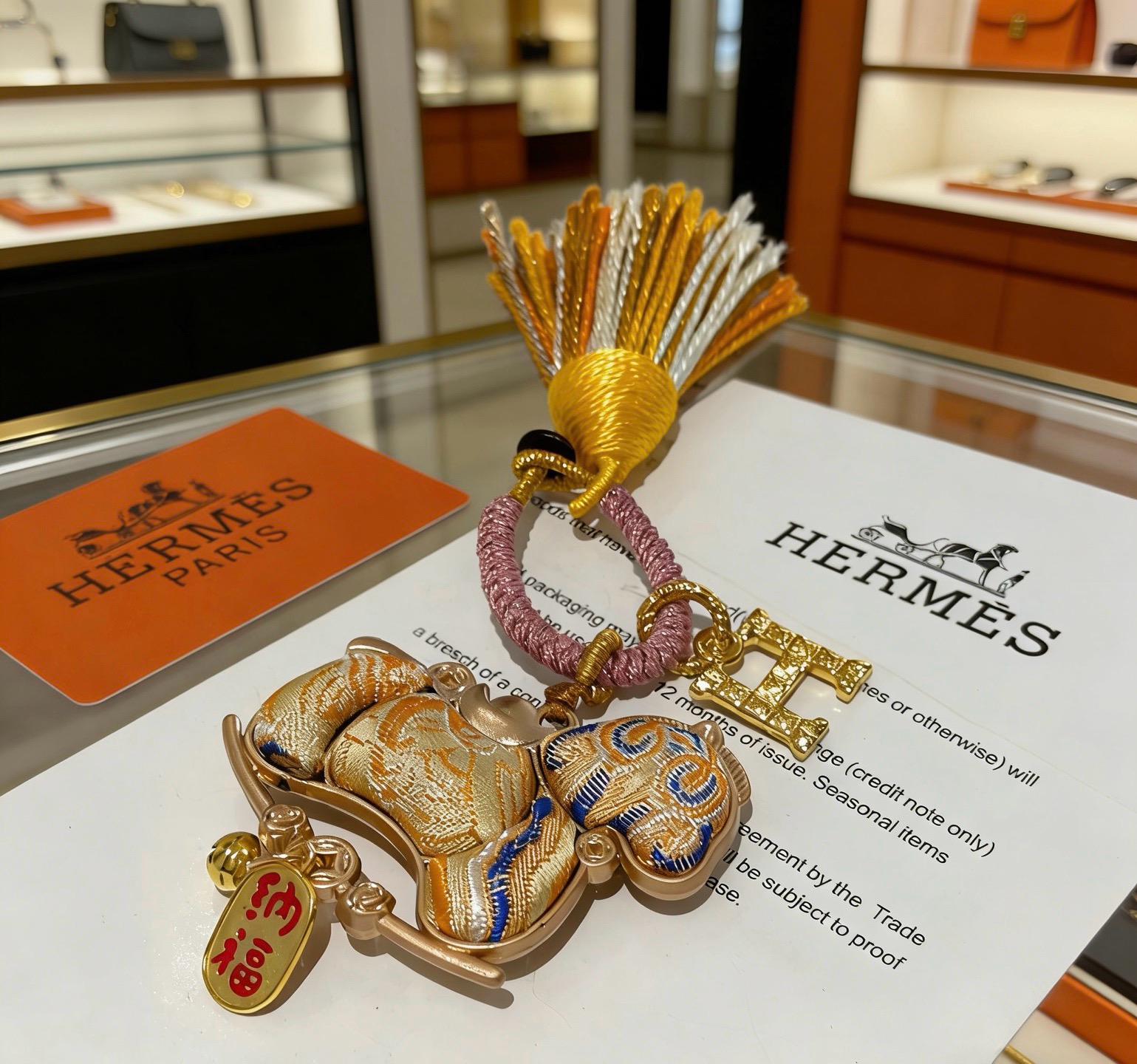 エルメス キーチャーム キーホルダー ゴールド 詳細画像 3
