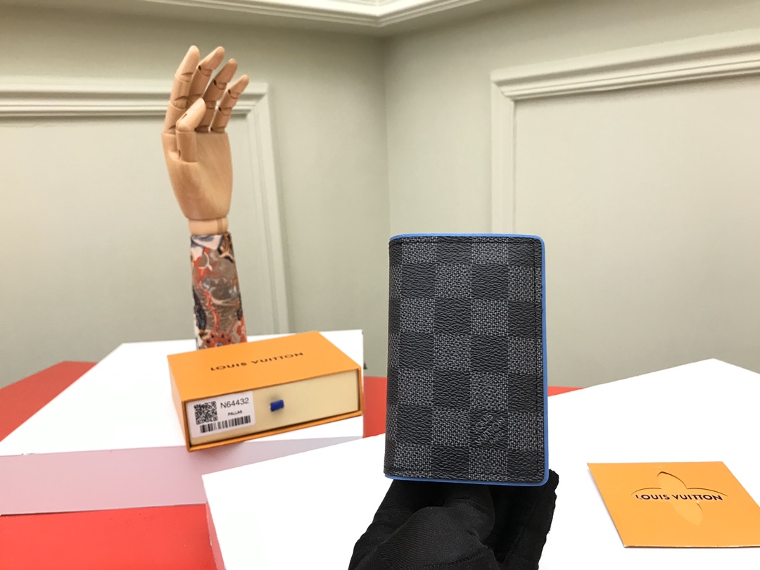 ルイ・ヴィトン ポケット・オーガナイザー カードウォレット ダミエ・グラフィット ブルー 詳細画像 1