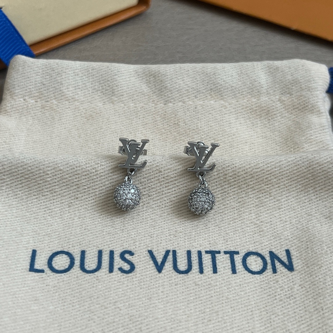 ルイ・ヴィトン LV Twig ピアス シルバー 詳細画像 2