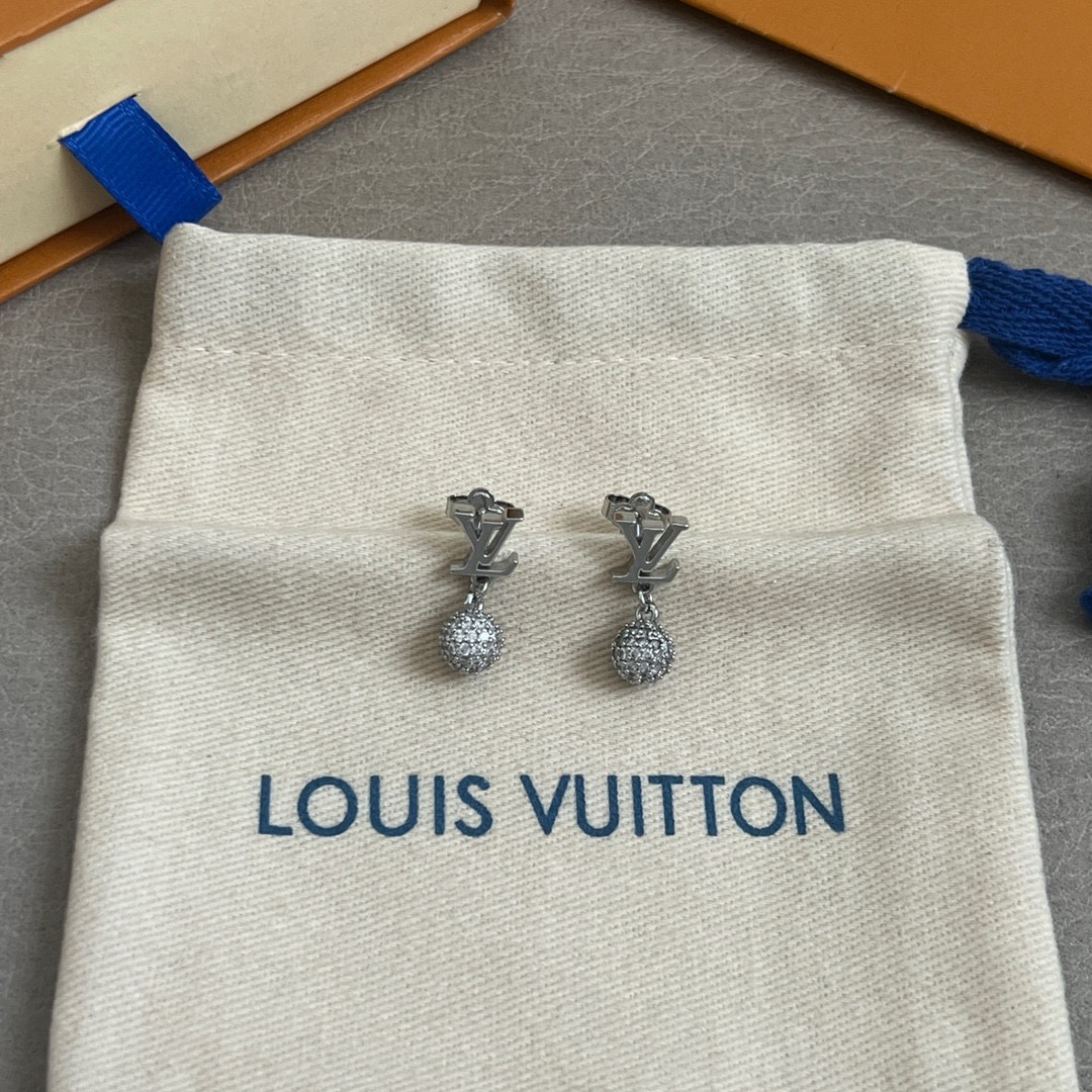 ルイ・ヴィトン LV Twig ピアス シルバー 詳細画像 3