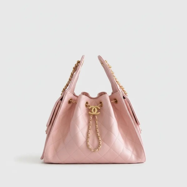 シャネル 25 バッグ チェーンショルダーバッグ ピンク ゴールド金具 AS5293