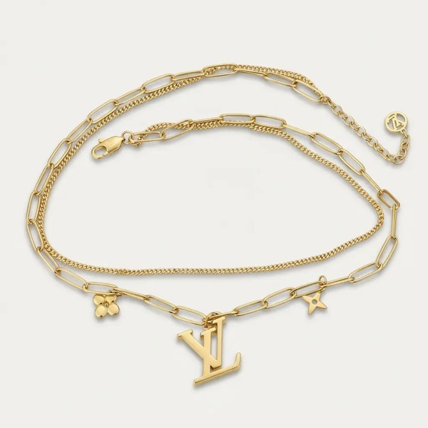 ルイ・ヴィトン LV Twig 艶出し仕上げ LVレターモチーフ ピアス ゴールド