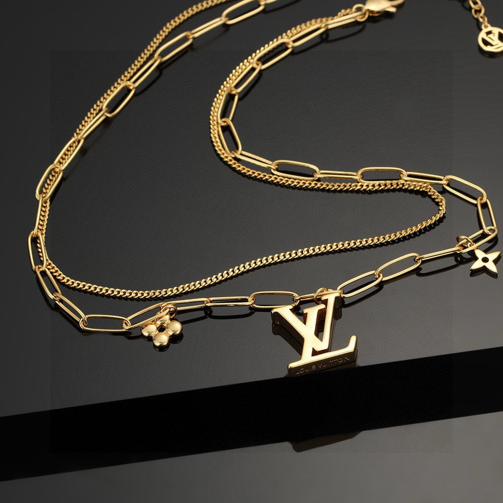 ルイ・ヴィトン LV Twig 艶出し仕上げ LVレターモチーフ ピアス ゴールド 詳細画像 3