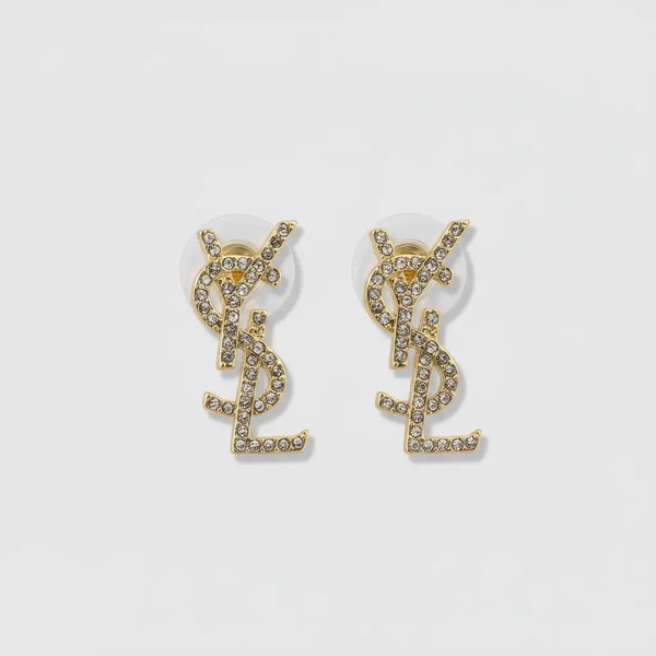 サンローラン YSL ロゴ スタッドピアス ゴールド