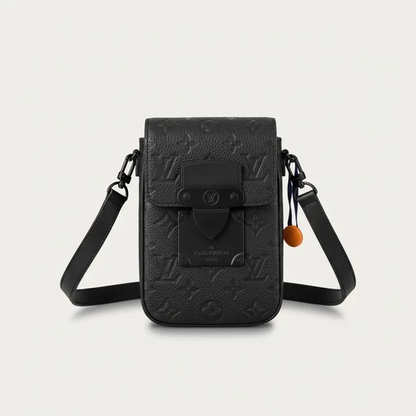 ルイ・ヴィトン S-Lock Vertical Wearable ウォレット ブラック エンボス