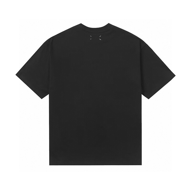メゾン マルジェラ ラバープリント スモールロゴ 半袖Tシャツ ブラック 詳細画像 2