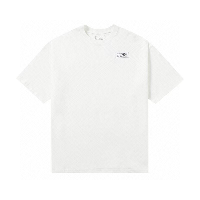 メゾン マルジェラ ラバープリント ロゴ 半袖Tシャツ ホワイト 詳細画像 1