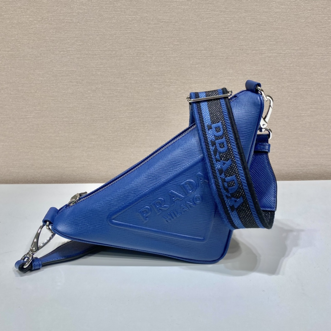 プラダ トライアングル ショルダーバッグ ブルー 詳細画像 1